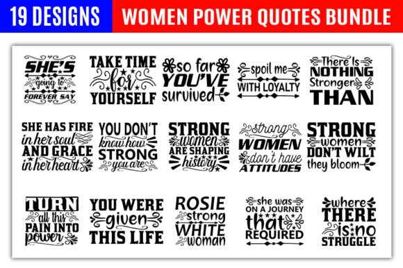 Download Women Power Quote Designs Bundle - Quote designs Collection