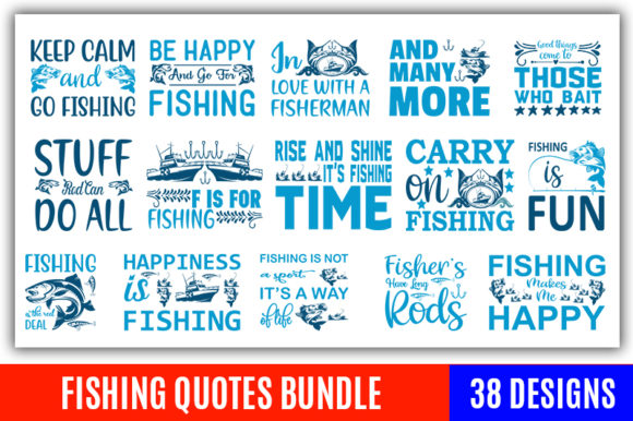 Download Fishing Quote Designs Bundle - Quote designs Collection