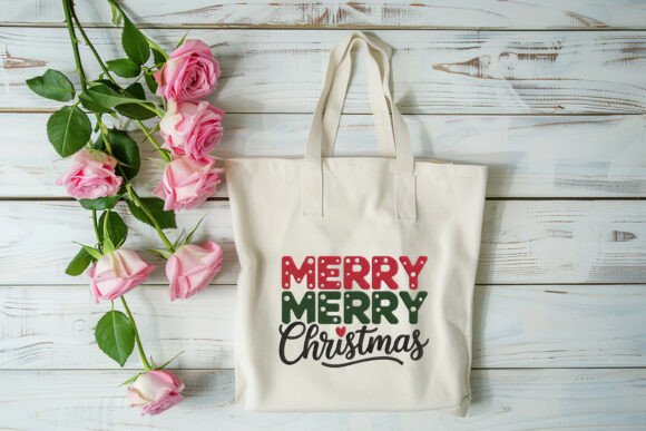 Download Festive Polka Dot "Merry Merry Christmas" Embroidery Design - Premium Bundle